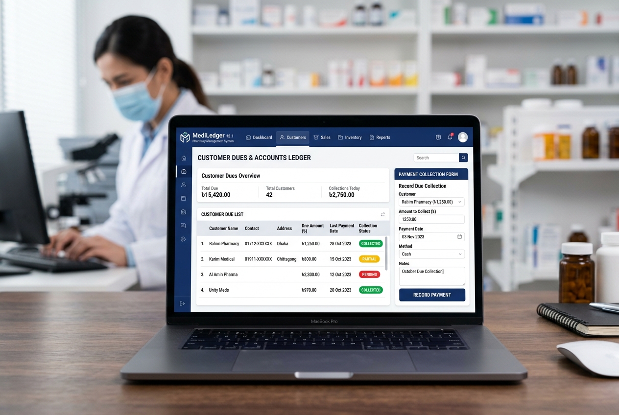 PharmacyOS Purchase ও GRN স্ক্রিনশট